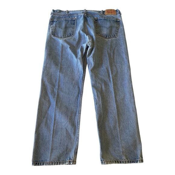 Levi's Other - Levi's 505 Regular Fit Straight Blue Rugged Denim Jeans Mens Size 42 x 30